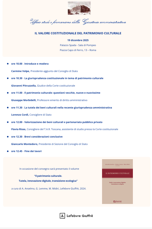 Il valore costituzionale del patrimonio culturale